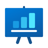 Content marketing and brand positioning analytics icon