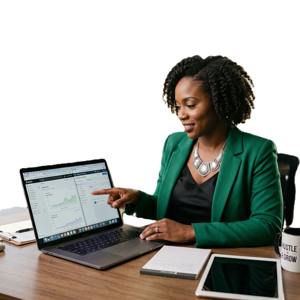Business owner searching for customers online